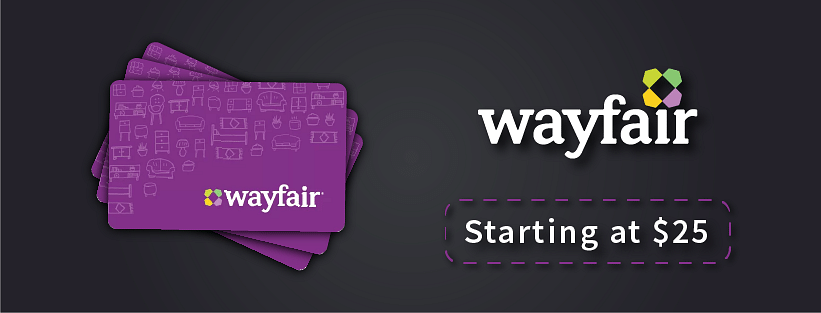Wayfair Gift Card Discount 2021 Starting From 25