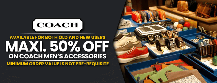 Maximum 50% Off On Coach Men’s Accessories 