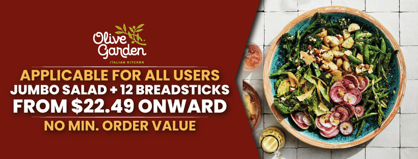 Jumbo Salad + 12 Breadsticks | $22.49 Onward