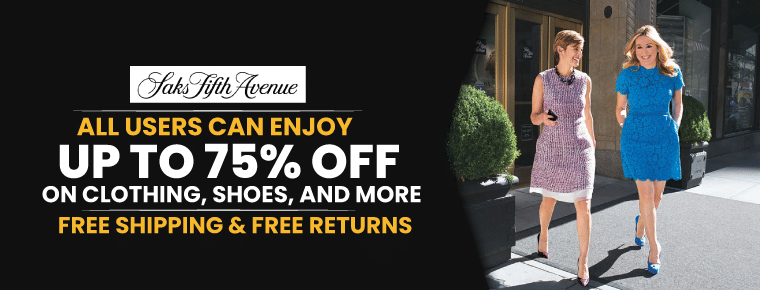 Saks Fifth Avenue Online Sale : Get Up To 75% Off
