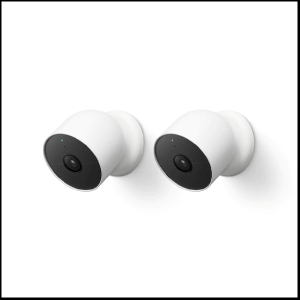 Google  Nest Cam - Battery-Powered Wireless Indoor and Outdoor Smart Home Security Camera - 2 Pack