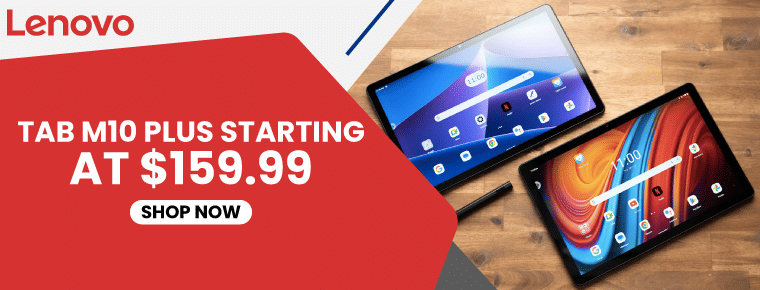 Lenovo Discount Codes For Tablet M10 Plus | Starting Price at $159.99