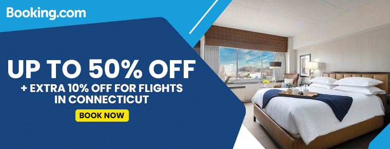 Up to 50% off + extra 10% off for flights in connecticut