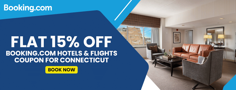 Booking.com hotels and flights coupon for connecticut