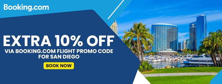 Booking.com Flight Promo Code For San Diego | Extra 10% Off