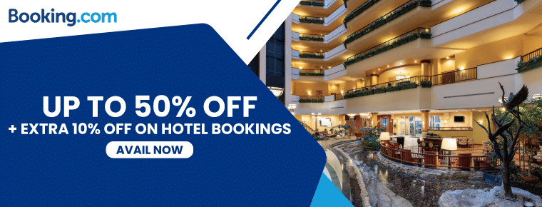 Up to 50% off + extra 10% off on hotel bookings