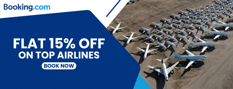 Booking.com Flights Coupons | Save Flat 15% On Top Airlines