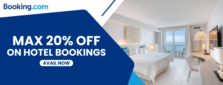 Maximum 20% off on hotel bookings