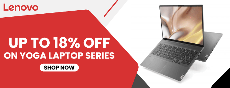 Up to 18% off on Yoga laptop series