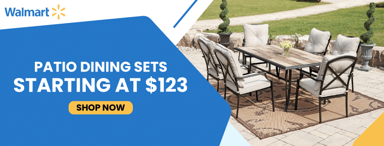 Walmart Patio Dining Sets Deals | Starting at $123