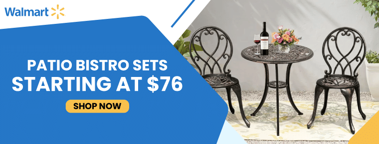 Walmart Bistro Set Deals | Starting at $76