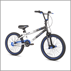 Kent Bicycles 20" Boy's Ambush BMX Bike, Black/Blue