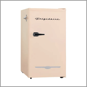 Frigidaire 3.2 Cu ft Retro Compact Refrigerator With Side Bottle Opener EFR376, Coral