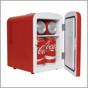 Diet Coke 6 Can Mini Fridge Portable 4L Mini Cooler Travel Compact Refrigerator