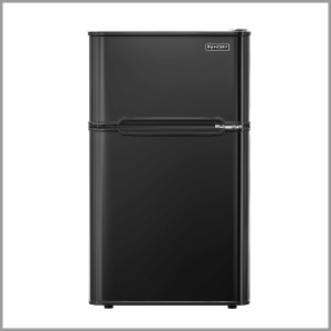 Euhomy 3.2 Cu.Ft Two Door Mini Fridge with Freezer, Compact Mini Refrigerators 