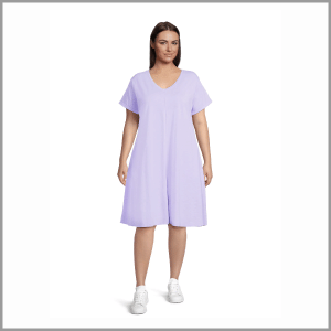 Terra & Sky Women's Plus Size T-Shirt Dress with Back Gathers