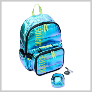 Justice Girls 17" Laptop Backpack 3-Piece Backpack 