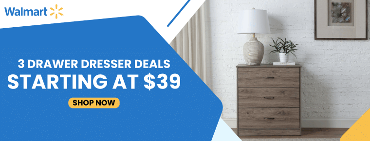 3 drawer dresser deals starting at $39