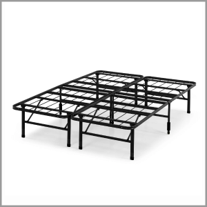 Zinus 14" Black Metal SmartBase Tool-Free Assembly Mattress Foundation, Queen