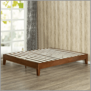 Zinus Wen 12" Deluxe Wood Platform Bed Frame, Cherry, Queen