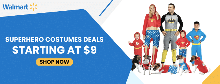 Walmart Superhero Costumes Deals | Starting at $9