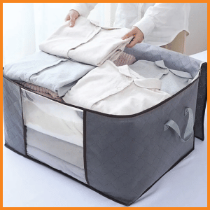 1pc Large Storage Bag Organizer Clothes Storage With Reinforced Handle