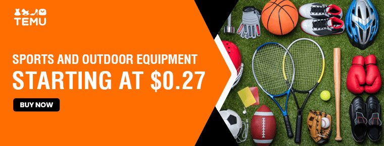 TEMU Sports and Outdoor Equipment | Starting at $0.27