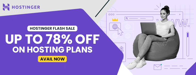 Up to 78% off on hosting plans