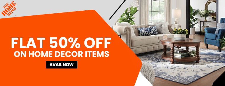 Flat 50% off on home decor items