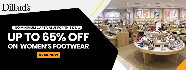 Up to 65% off on women's footwear