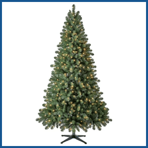 Pre-Lit Duncan Fir Artificial Christmas Tree, Clear LED Lights