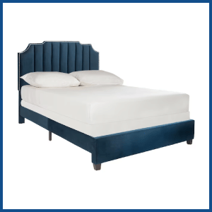 Safavieh Streep Navy Full Upholstered Bed