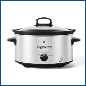 Stainless Steel Oval 3-Vessel Slow Cooker