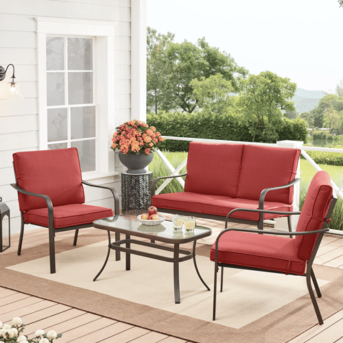 Mainstays Stanton 4-piece Outdoor Patio Conversation Set