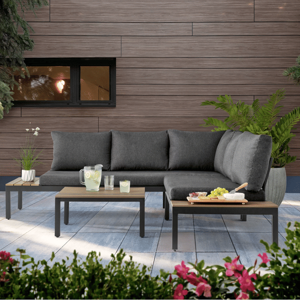 Better Homes & Gardens 3-Piece Outdoor Metal Sectional Set