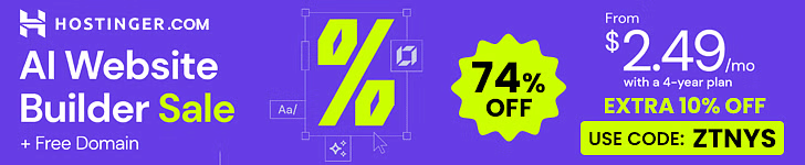 Hostinger coupon: ZTNYS