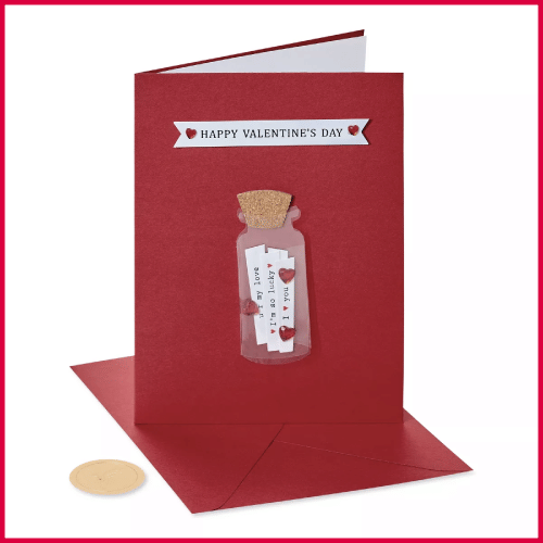 Valentine Card 'Love Notes in a Bottle'