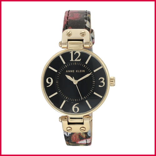 Anne Klein Leather Strap Watch