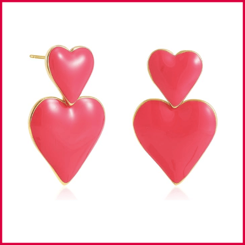 Gold Heart Earrings For Women