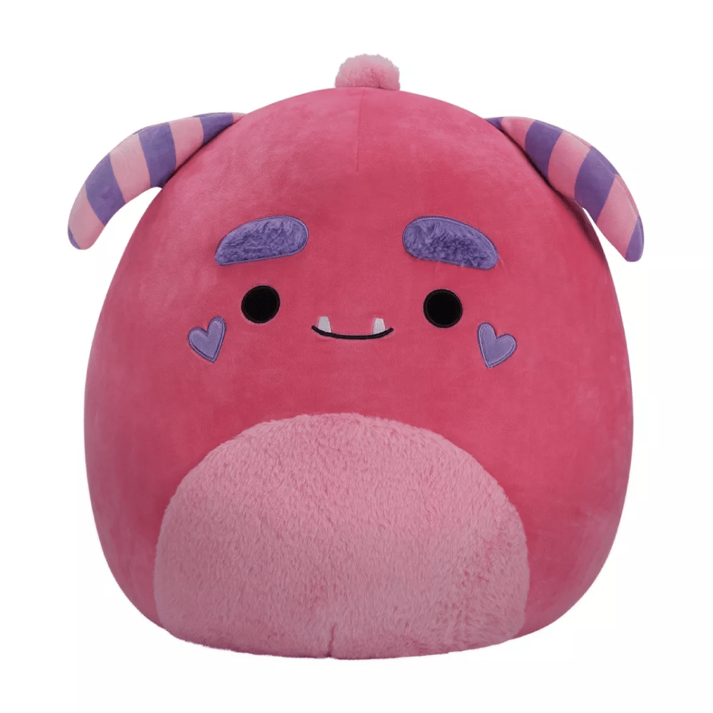 Squishmallows 16" Mont Pink Monster with Striped Horns Large Plush