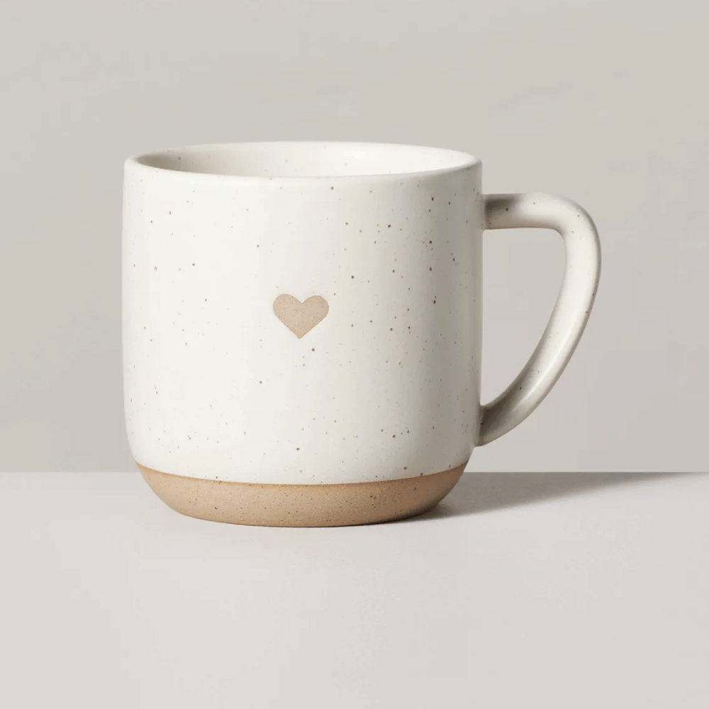 12oz Stoneware Heart Mug Cream - Hearth & Hand™ with Magnolia