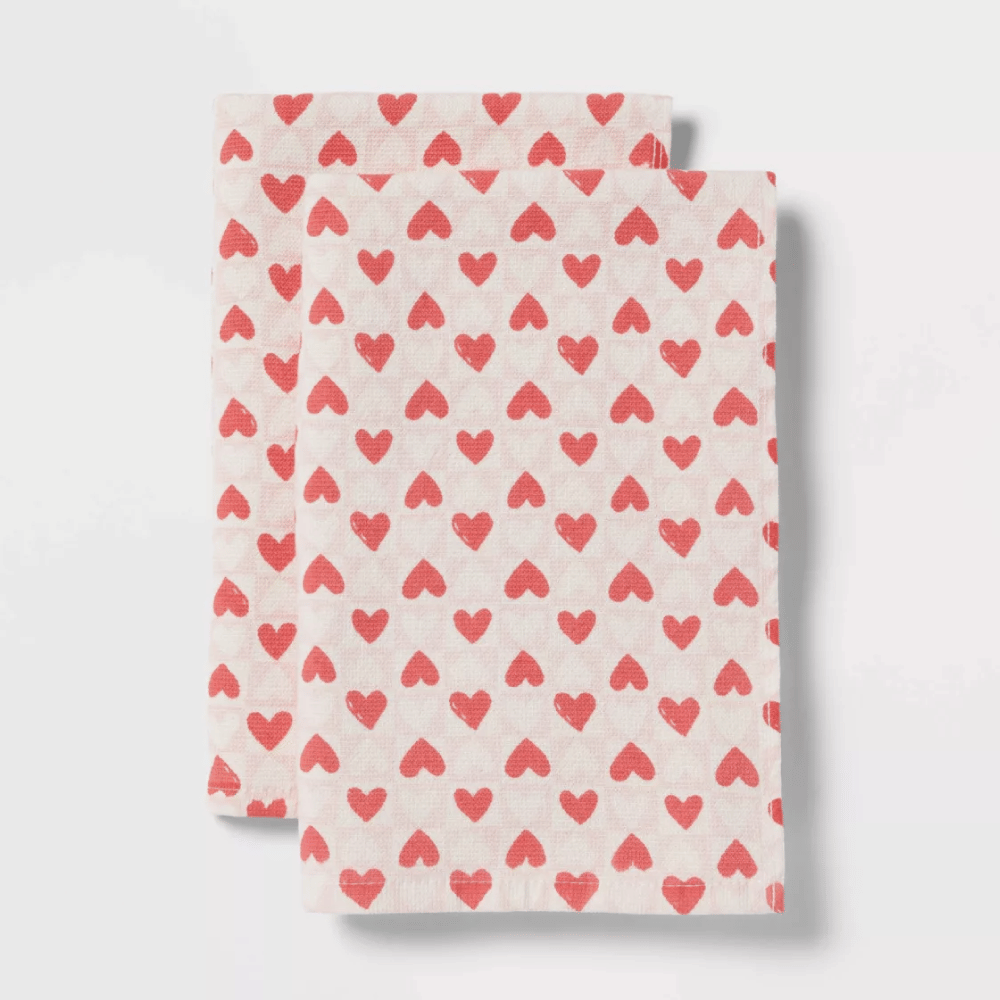 2pk Valentine’s Embroidered Hand Towels