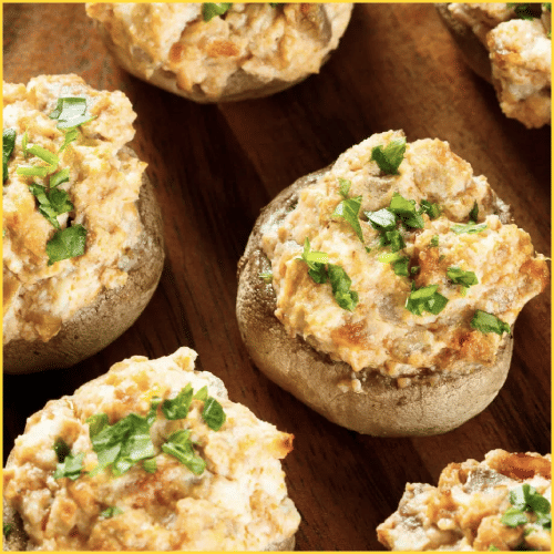 Buffalo Chicken Stuffed Mushrooms