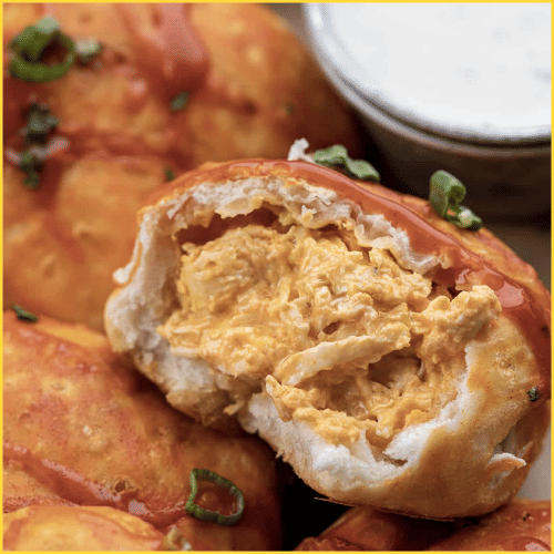 Cheesy Buffalo Chicken Bombs