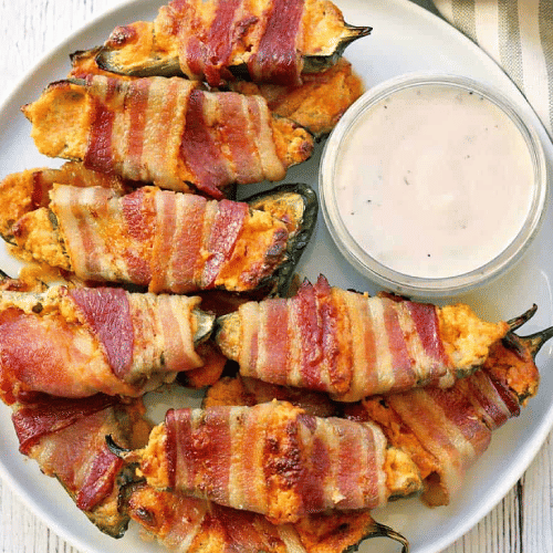 Bacon-Wrapped Jalapeno Poppers