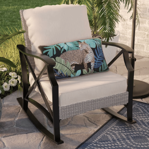 Style Selections Wallingford 3-Piece Wicker Patio Conversation Set with Off-white Cushions