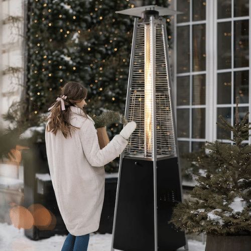 Nuu Garden 48000-BTU Black Steel Floorstanding Liquid Propane Patio Heater