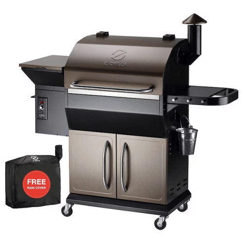 Z GRILLS ZPG-1000D 1060 sq in Bronze Pellet Grill and Smoker | 8-in-1 BBQ Wood Fire Grill | Digital Temperature Control | Warranty Included