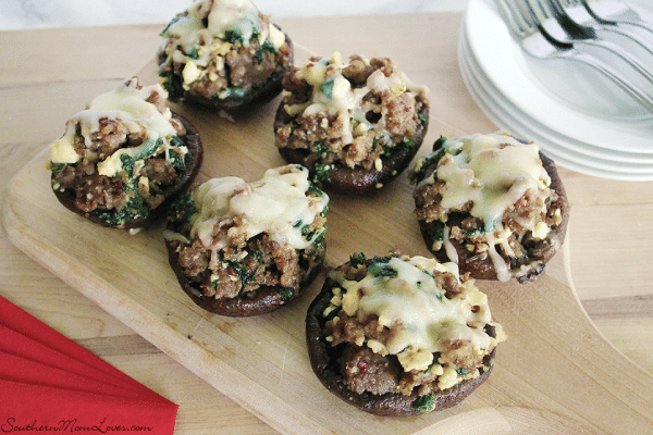 Spinach and Feta Stuffed Mushrooms