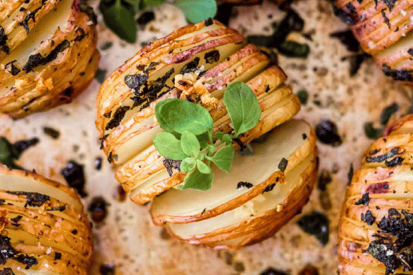 Garlic Herb Hasselback Potatoes